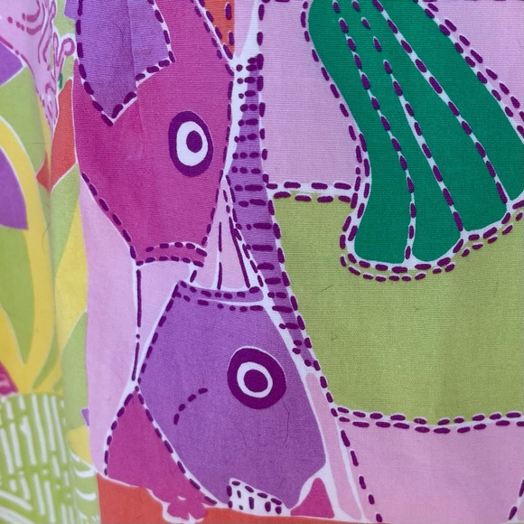 Lilly Pulitzer strapless dress (white label) Chef’s Blend Patchwork- 10 - Picture 6 of 7